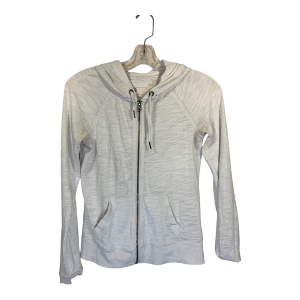 Garage Hoodie Womens Size Small White Full Zip Athleisure Casual Jogging Lightwe